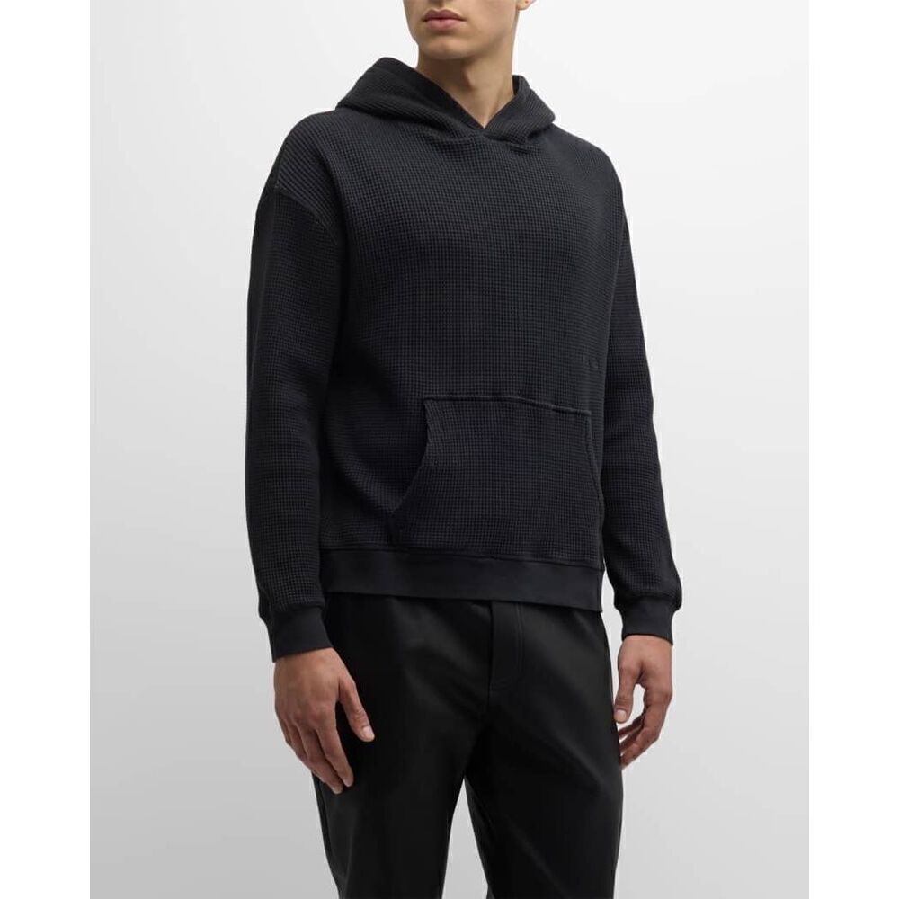 Frame Waffle Textured Hoodie black men's size small